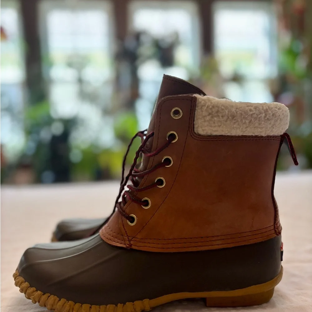 Tommy Hilfiger Ankle Boots Brown and Black with Plush Lining - Picture 3 of 8